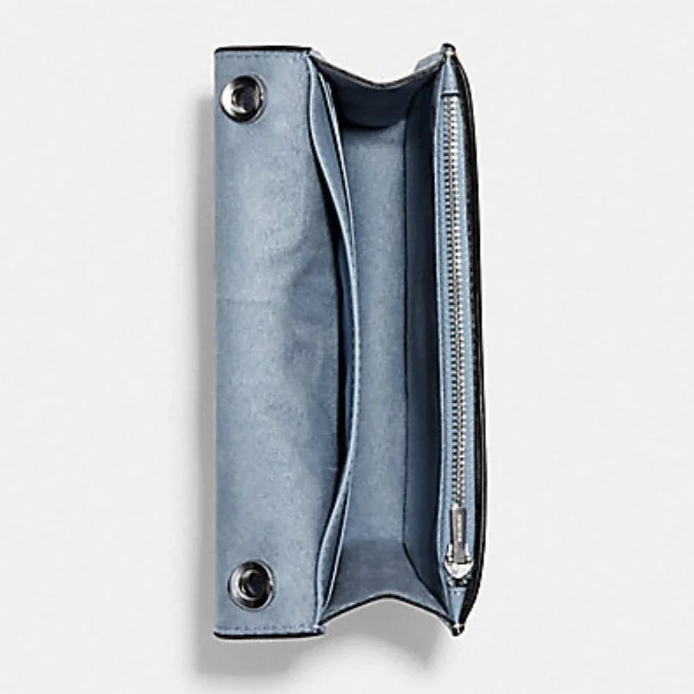 Coach Georgie Crossbody In Signature Canvas Light Khaki / Marble Blue